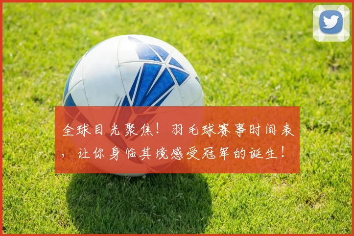 全球目光聚焦！羽毛球赛事时间表，让你身临其境感受冠军的诞生！